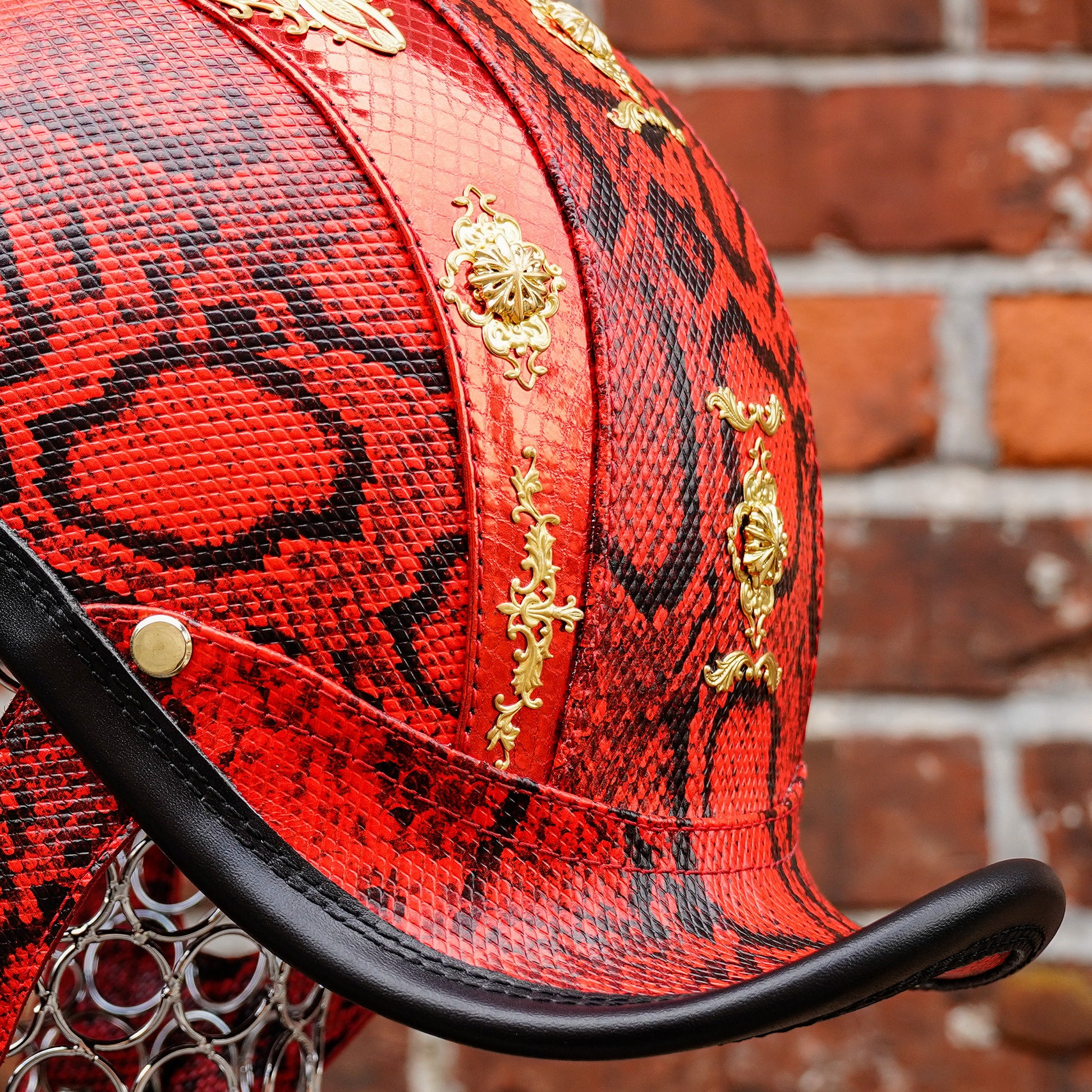 Custom-Decorative-HalfHelmet-Cowhide