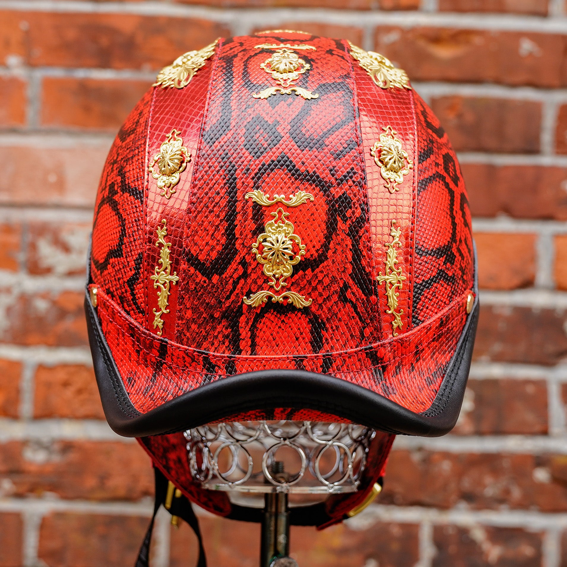 Custom-Decorative-HalfHelmet-Cowhide