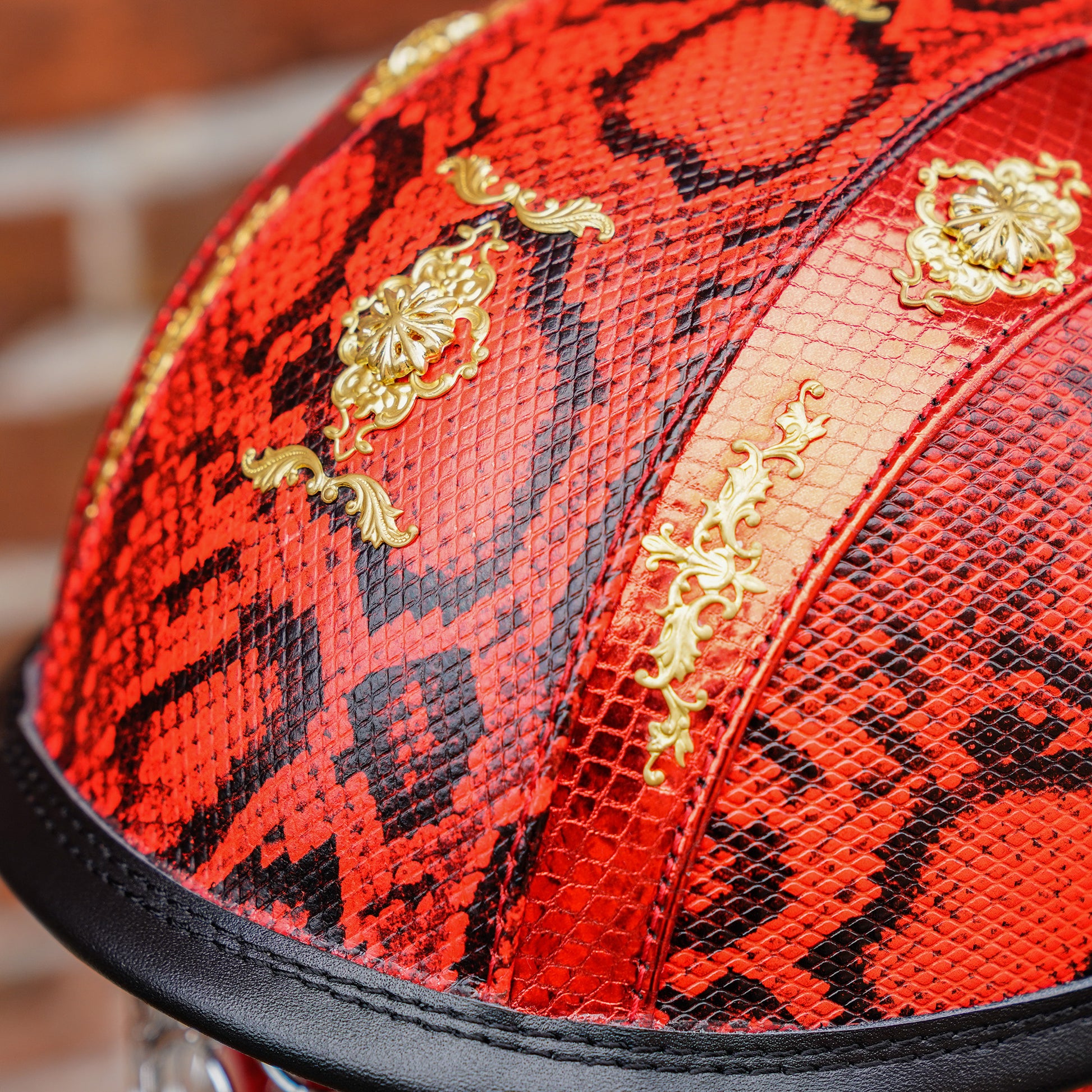 Custom-Decorative-HalfHelmet-Cowhide