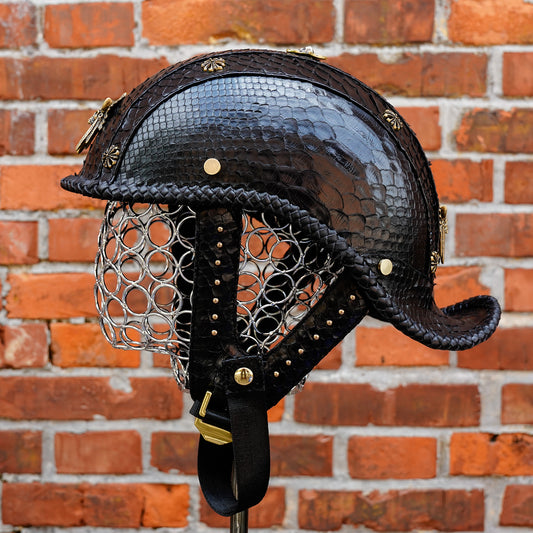 Custom-Decorative-HalfHelmet-PythonSkin