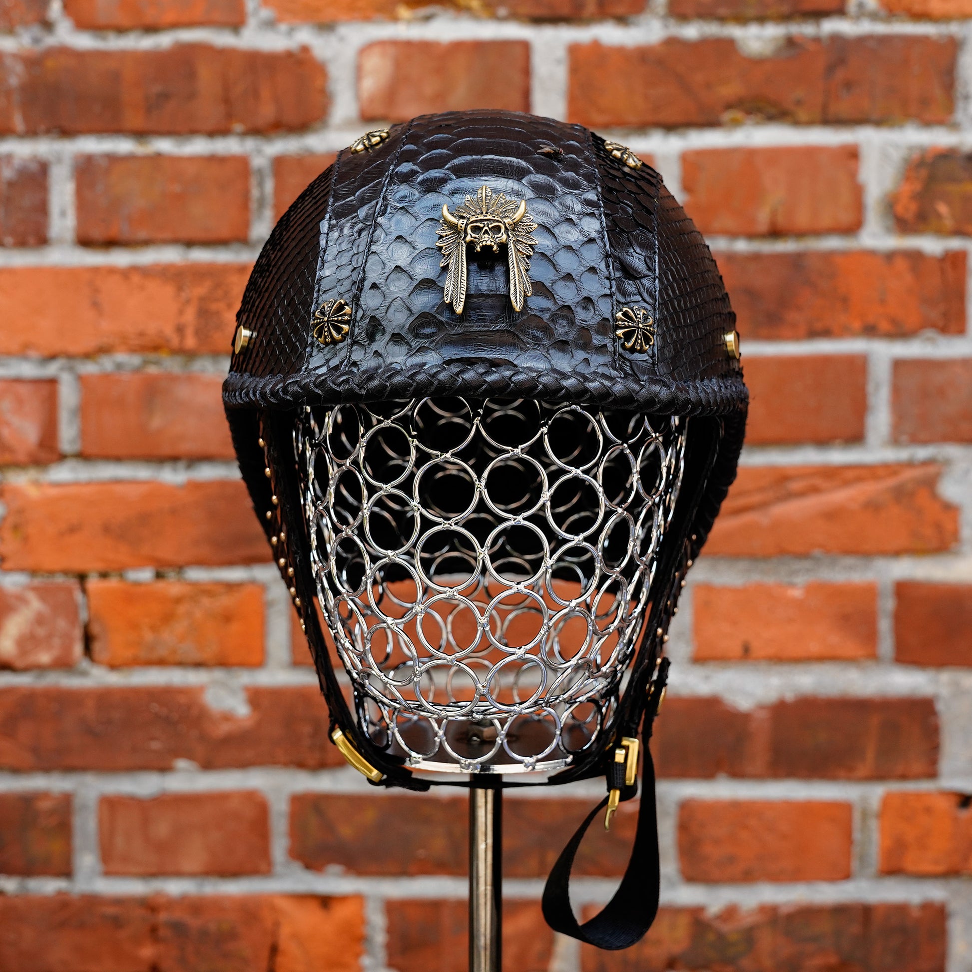 Custom-Decorative-HalfHelmet-PythonSkin