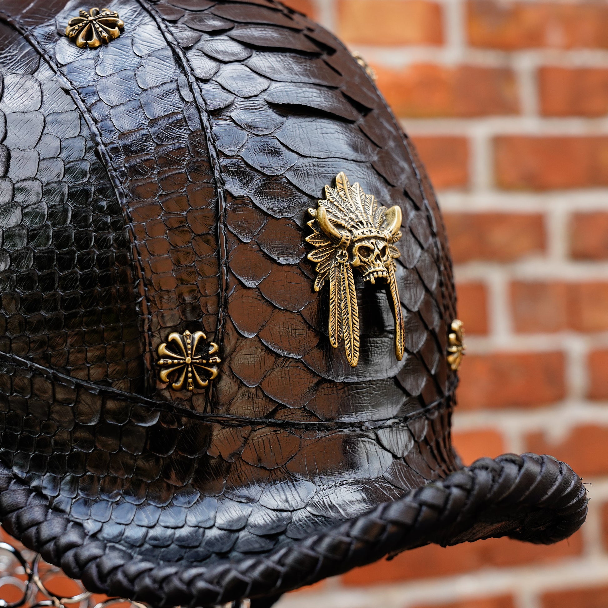 Custom-Decorative-HalfHelmet-PythonSkin