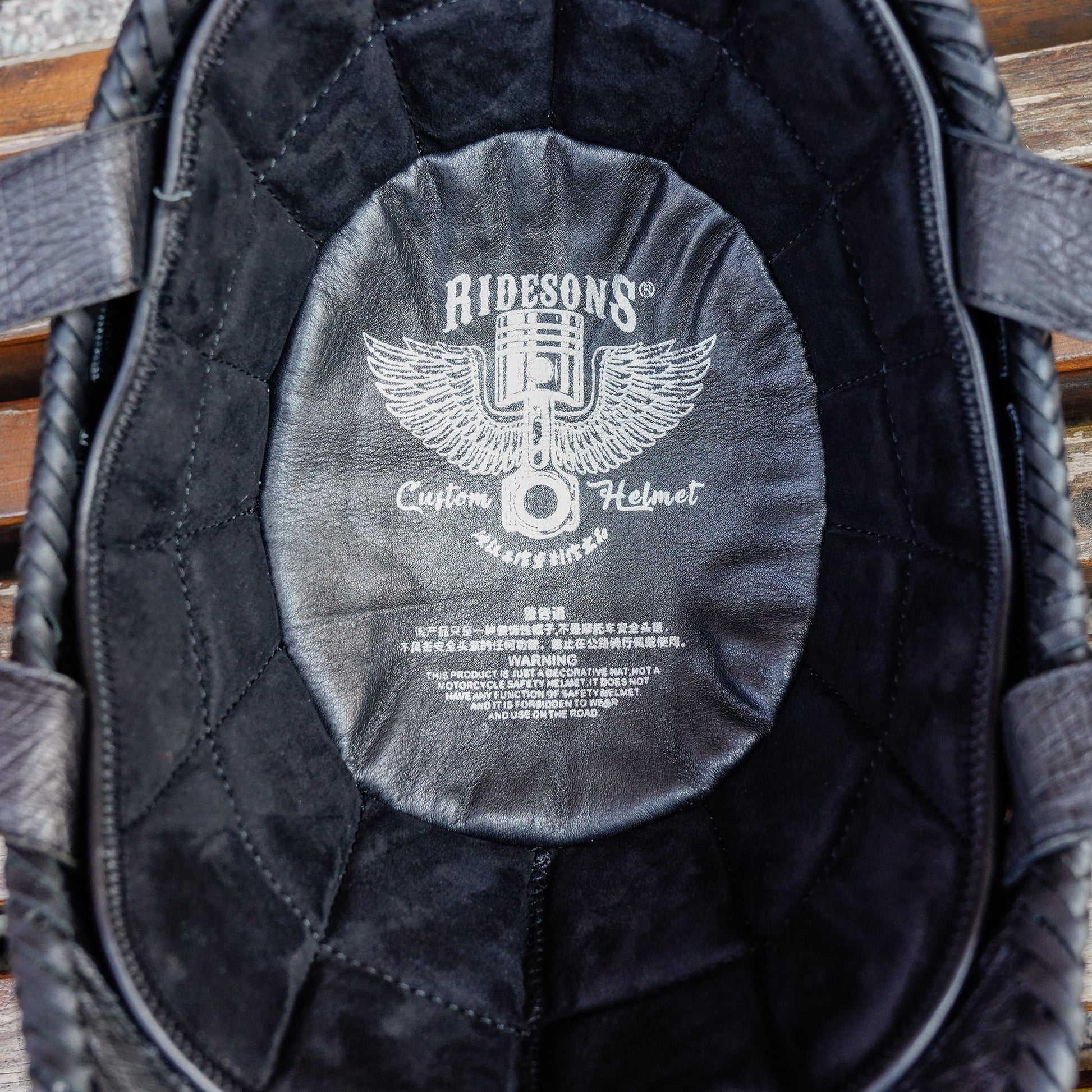 Custom-Decorative-HalfHelmet-Ostrich-Leather