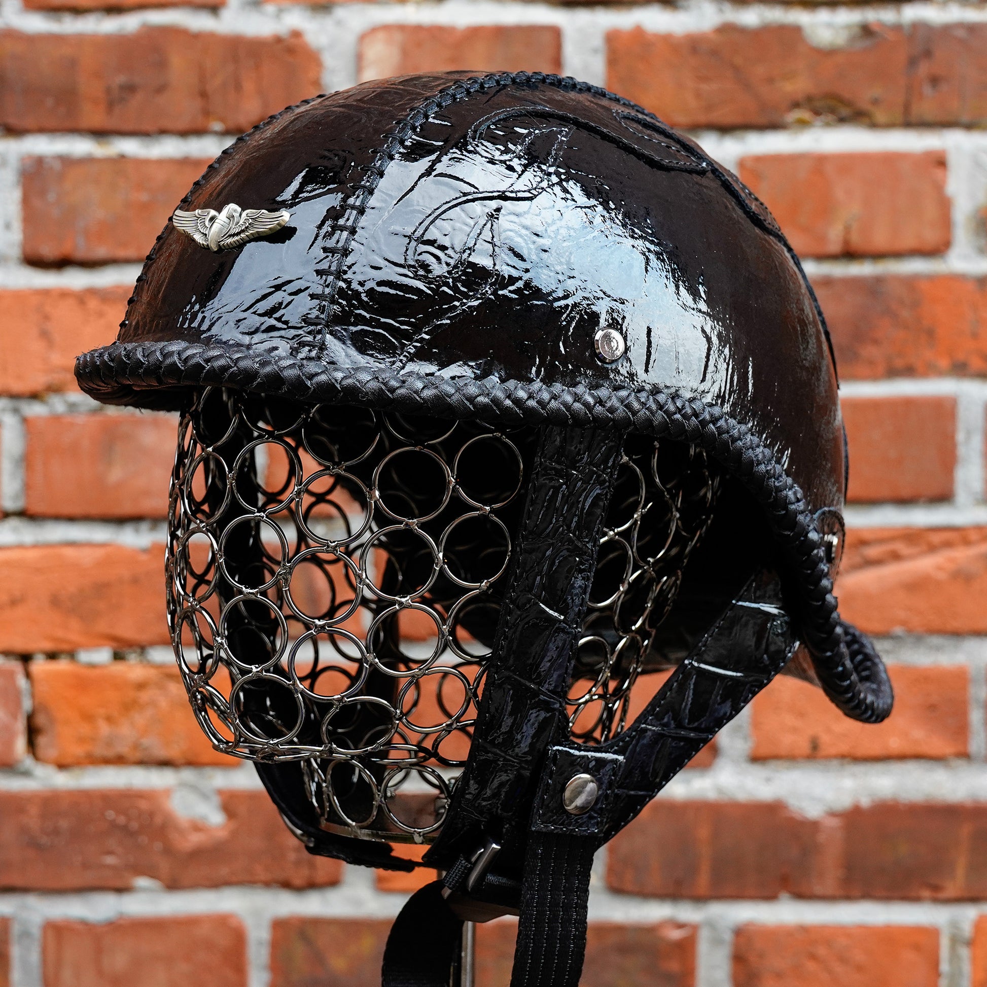 Custom-Decorative-HalfHelmet-Cowhide