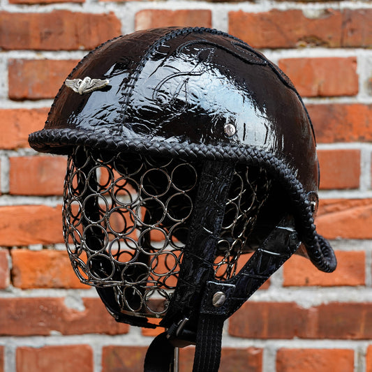 Custom-Decorative-HalfHelmet-Cowhide