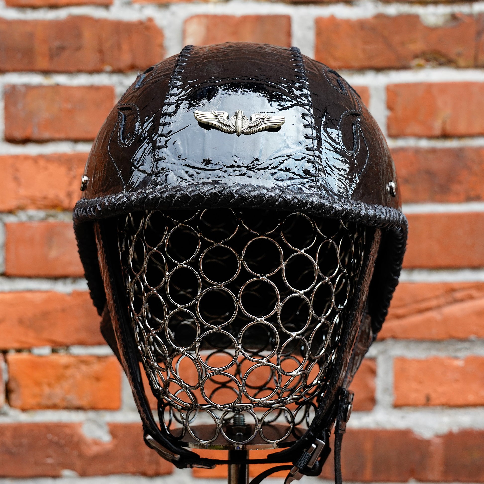 Custom-Decorative-HalfHelmet-Cowhide