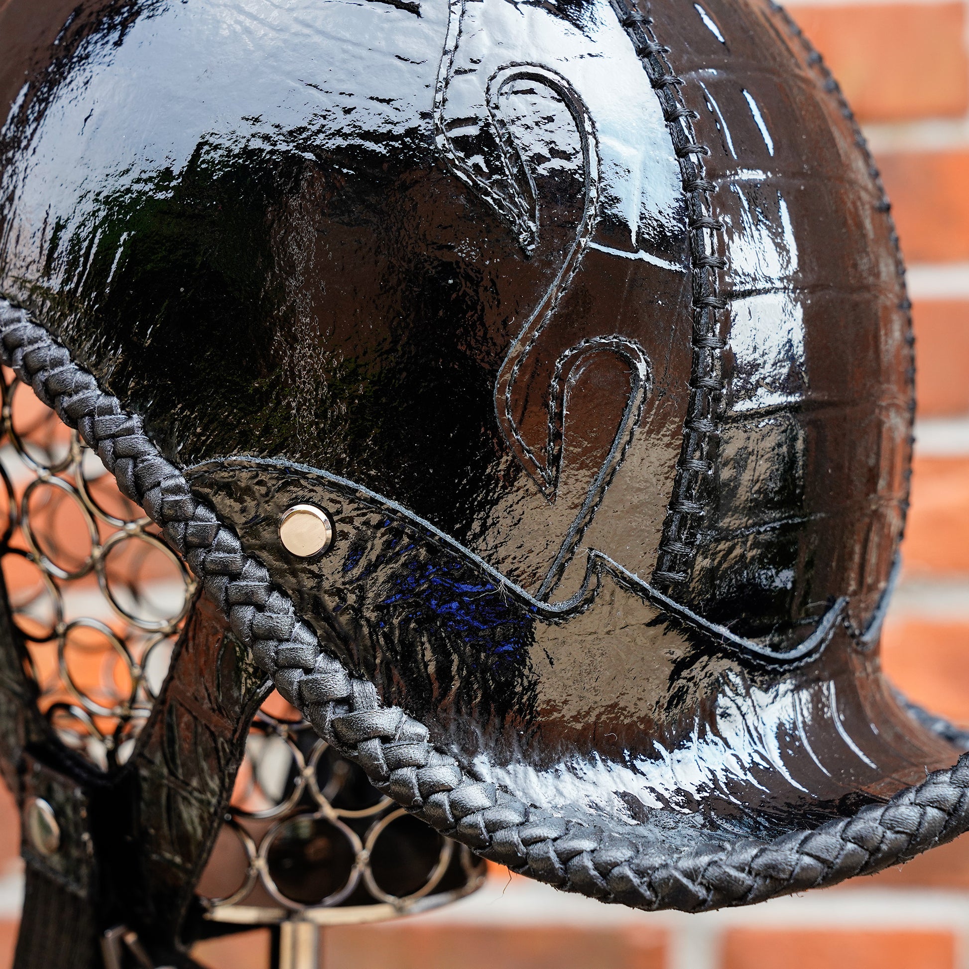 Custom-Decorative-HalfHelmet-Cowhide