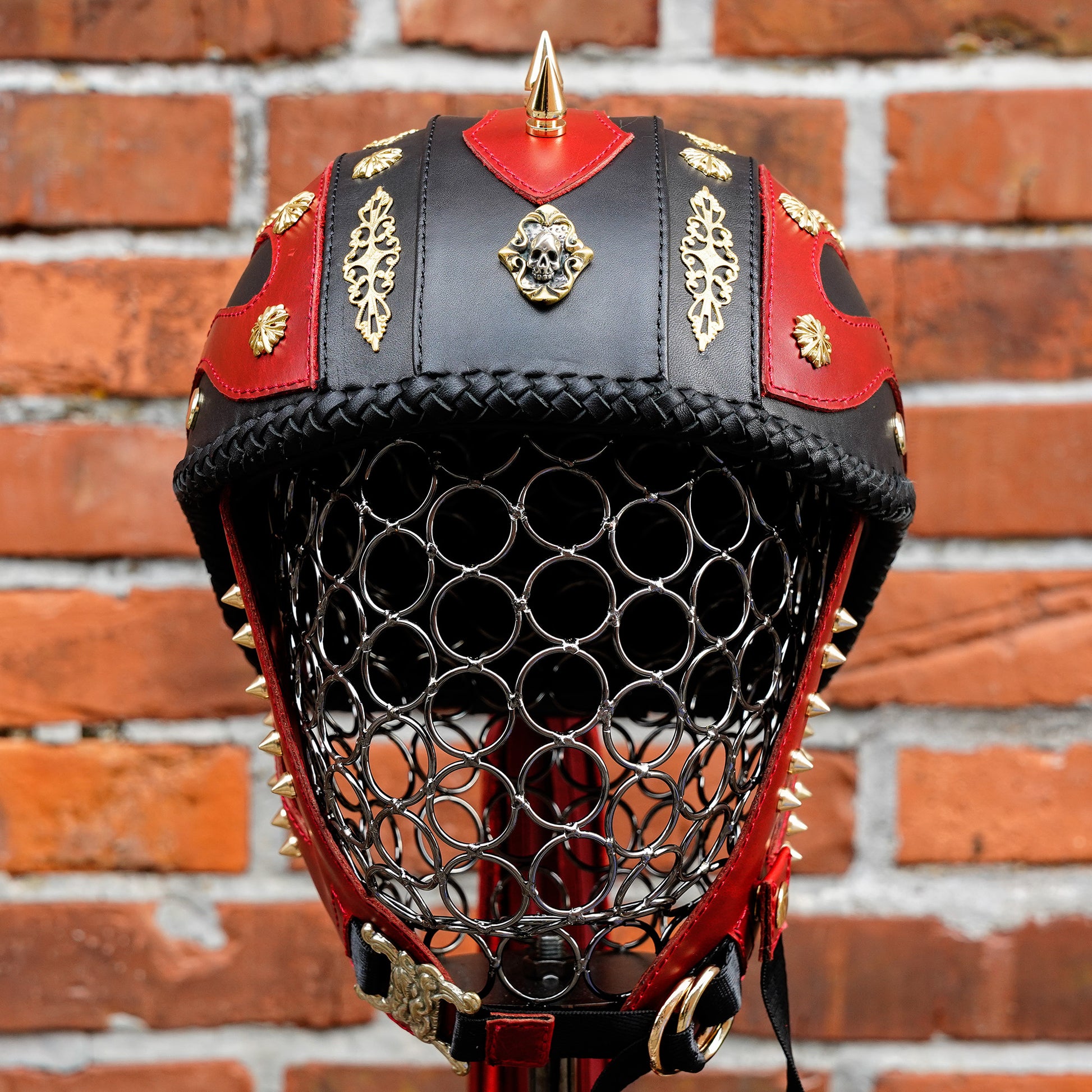 Custom-Decorative-HalfHelmet-Cowhide