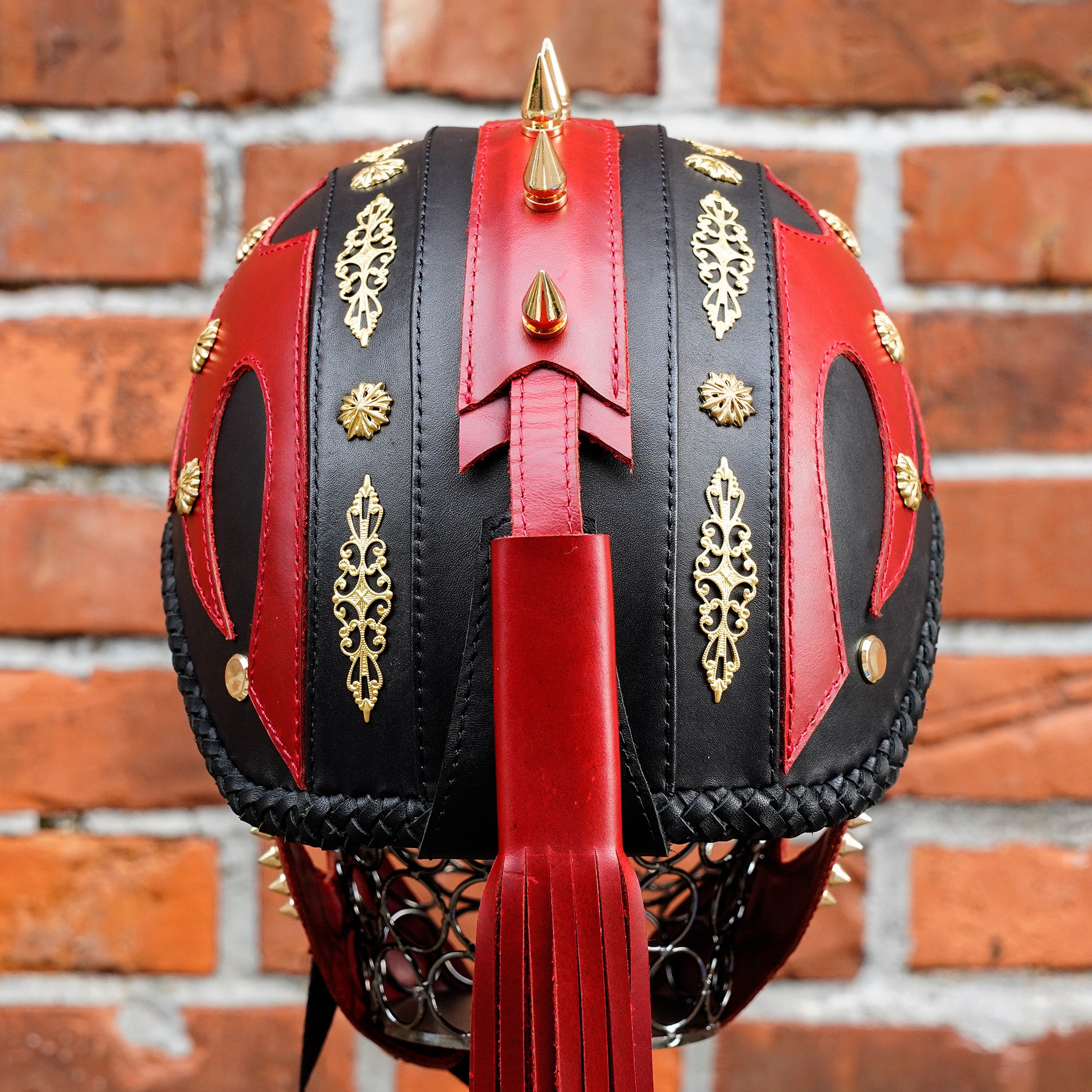 Custom-Decorative-HalfHelmet-Cowhide