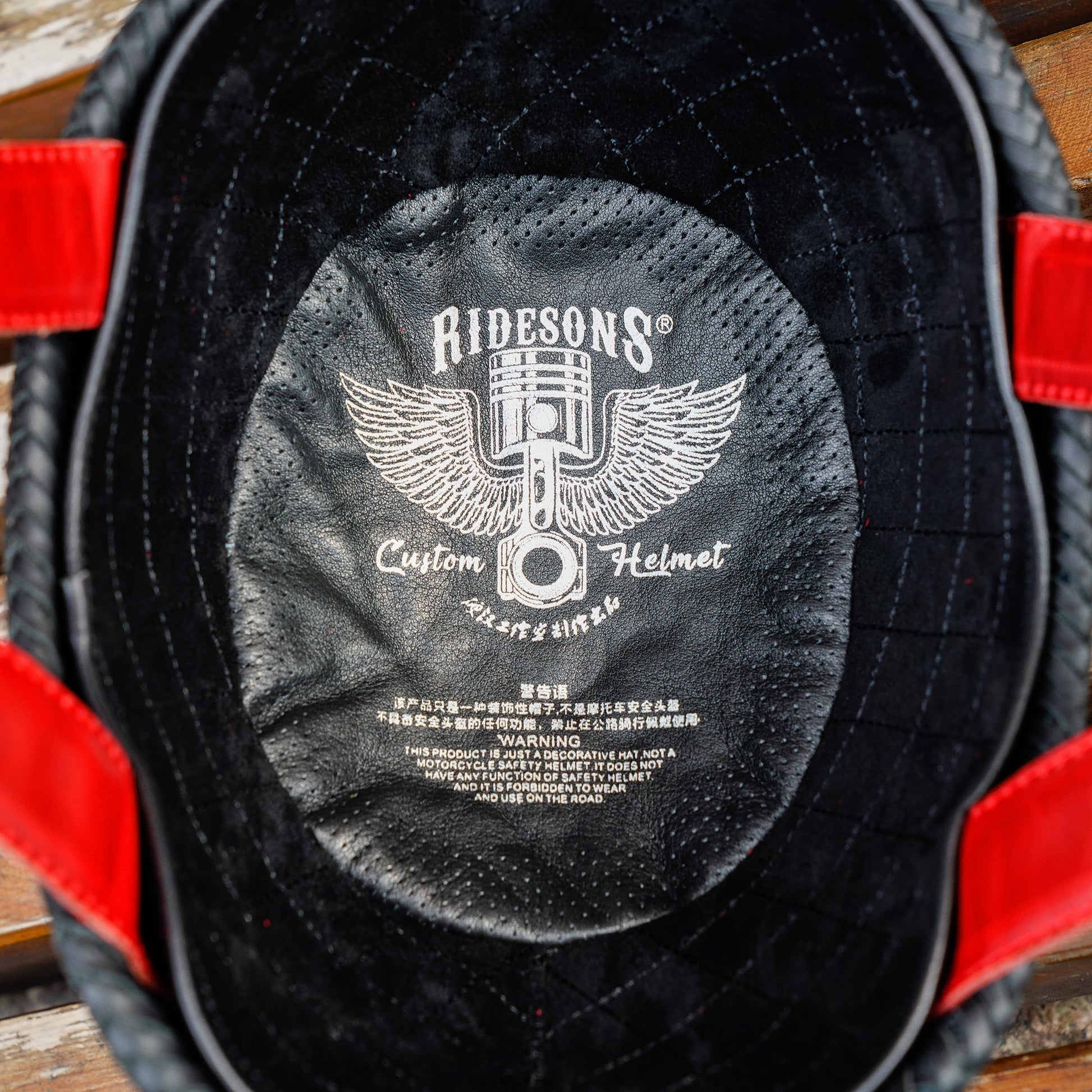 Custom-Decorative-HalfHelmet-Cowhide