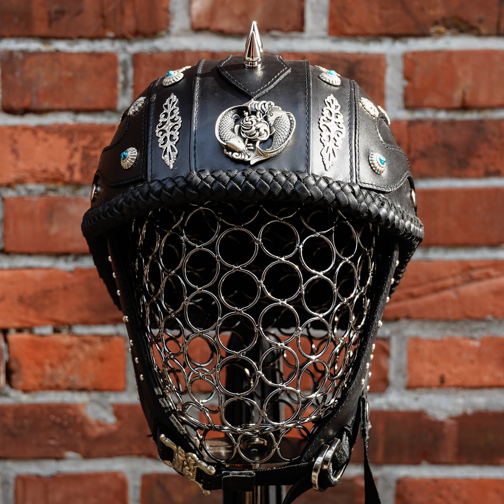 Custom-Decorative-HalfHelmet-Cowhide