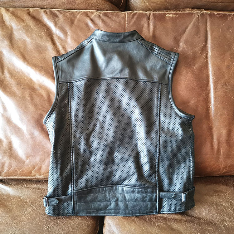 Vest Mens Leather Motorcycle Club - bikerclubshop