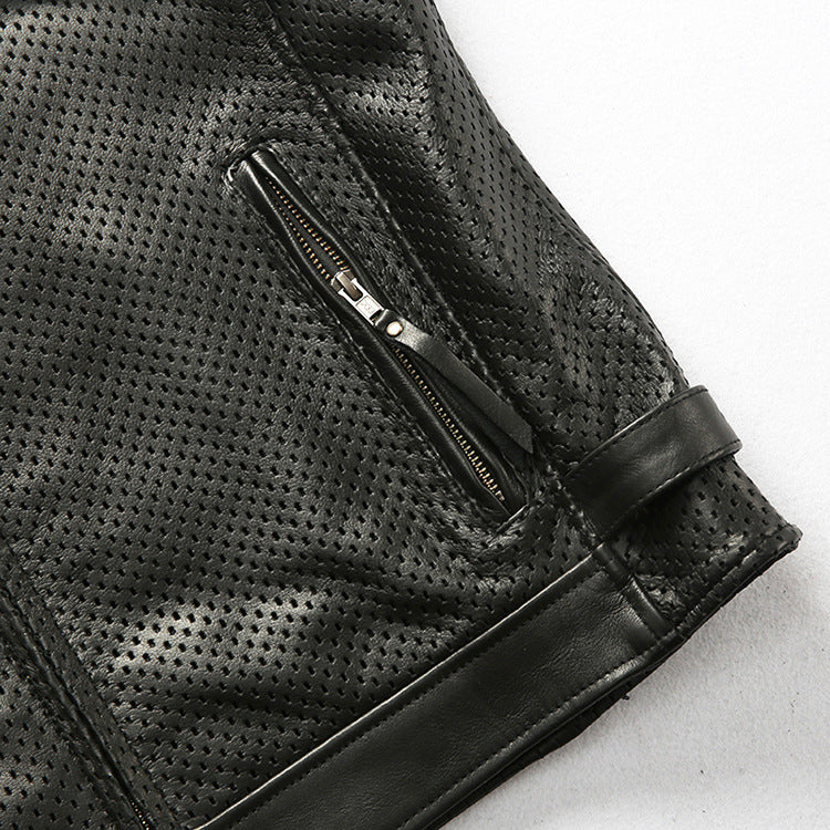 Vest Mens Leather Motorcycle Club - bikerclubshop