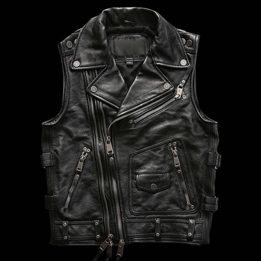 HARLEY LAPEL COWHIDE MC VEST