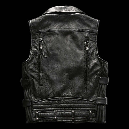 HARLEY LAPEL COWHIDE MC VEST