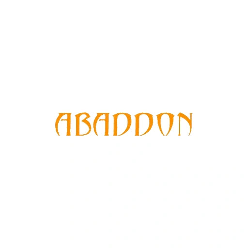 ABADDON font preview for custom motorcycle rocker patches