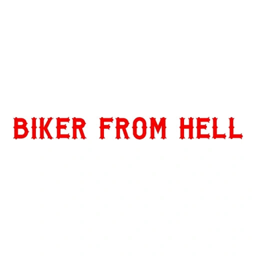 BIKER FROM HELL font preview for custom motorcycle rocker patches