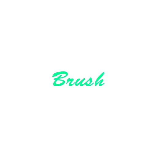 BRUSH SCRIPT font preview for custom motorcycle rocker patches