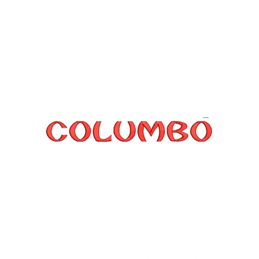 COLUMBO font preview for custom motorcycle rocker patches