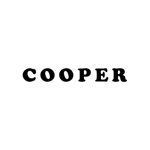 COOPER font preview for custom motorcycle rocker patches