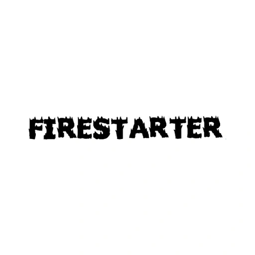 FIRESTARTER font preview for custom motorcycle rocker patches