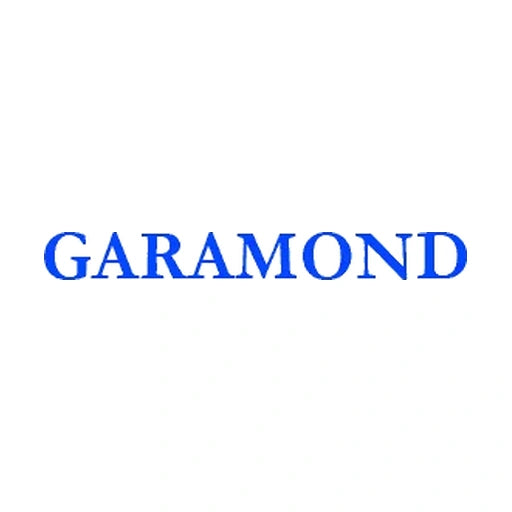 GARAMOND font preview for custom motorcycle rocker patches