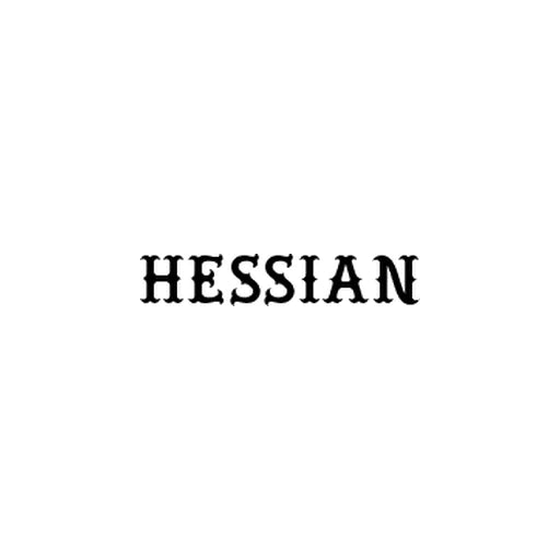HESSIAN font preview for custom motorcycle rocker patches