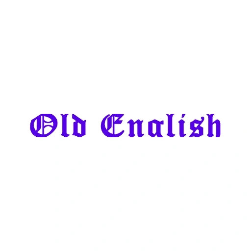 OLD ENGLISH font preview for custom motorcycle rocker patches