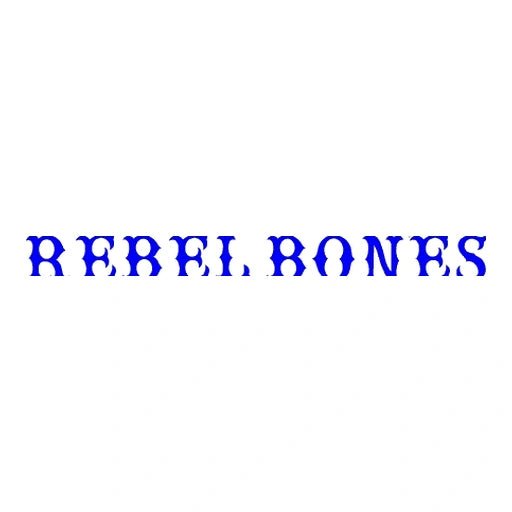 REBEL BONES font preview for custom motorcycle rocker patches